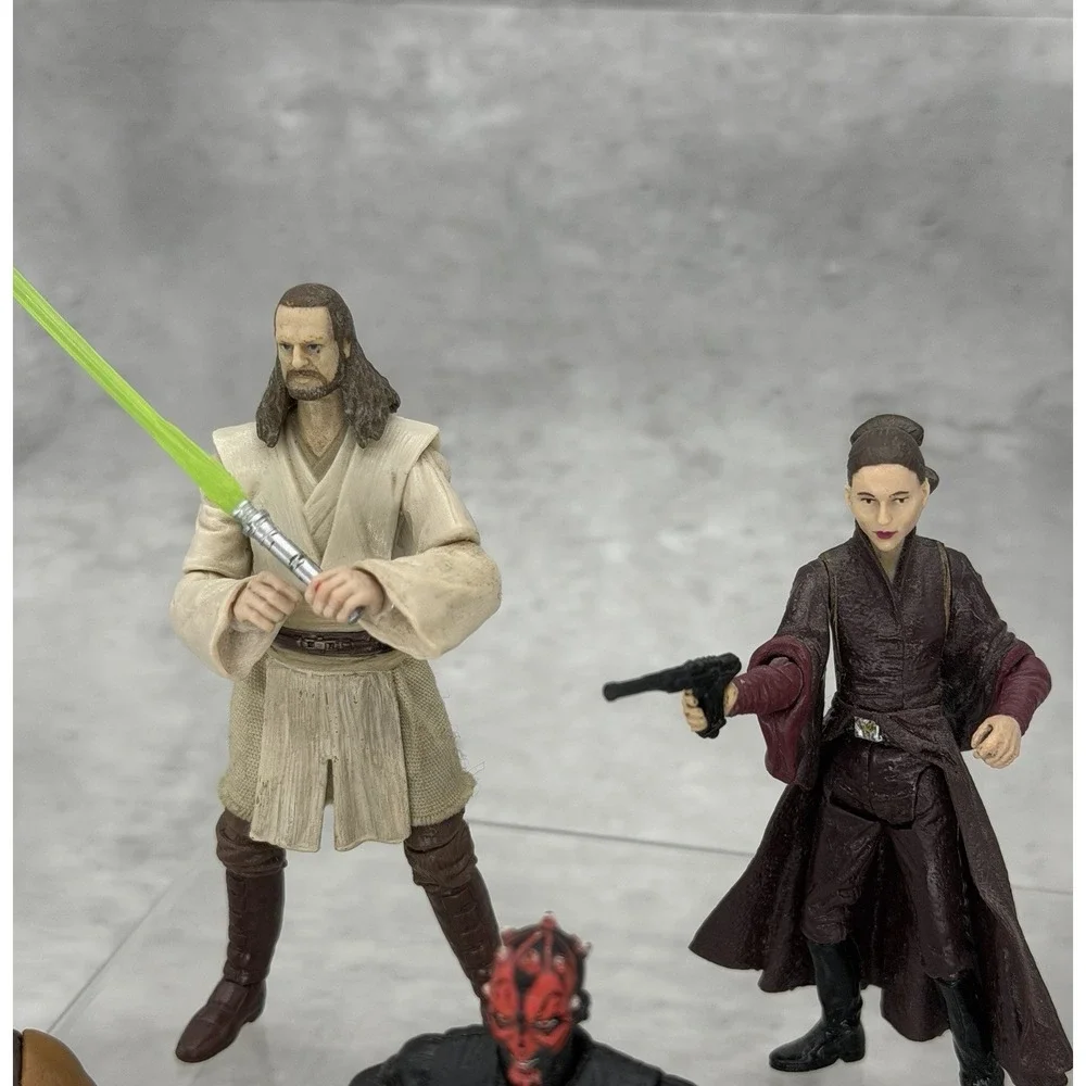 Star Wars Figure Lot Of 7 Phantom Menace Ep 1 Darth Maul Anakin Padmé Boss Nass